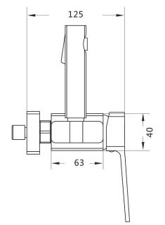 Гигиенический душ со смесителем Shevanik S9605-1 хром